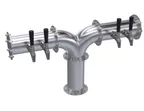 image of Krowne KPY-4S Y-Tower Beer Dispensing, 30" OA Countertop, Brushed Steel, Glycol Cooled, Four Tap