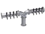image of Krowne KPY-8S Countertop Draft Beer Y‑Tower, 42" Stainless Steel Glycol‑Cooled 8‑Faucet (7‑12 Tap)