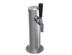 image of Krowne KSC-1S Faucet Tower, 12" High Draft Beer, Stainless Steel Finish, Glycol-Cooled, One Tap