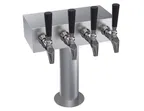 image of Krowne KTH-4S Tap Tower, 12" Countertop Beer Dispenser, Stainless Steel, Glycol‑Cooled, 4‑6 Tap