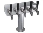 image of Krowne KTH-5S Tap Tower, Draft Beer, 15" Box, Stainless Steel, Glycol Cooled, Five Faucets