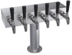 image of Krowne KTH-6S Draft Beer Tower, 18" Box, Stainless Steel, Glycol, Six‑Faucet T‑Head, 4‑6 Tap