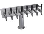 image of Krowne KTH-8S Draft Beer Tower, 24" Column, Brushed Stainless Steel, Glycol‑Cooled, Eight‑Tap