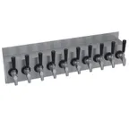 image of Krowne KWM-10S Wall‑Mount Draft Beer Tower, 10‑Tap, 30" OA, Glycol‑Cooled, Stainless Steel No Handles