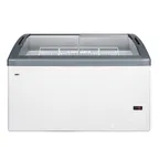 image of Summit FOCUS131 Ice Cream Freezer, 52" White Chest, 12.4 cu ft, Glass Lids, R290, Freestanding