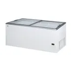 image of Summit NOVA61 Ice Cream Chest Freezer, 71" Width, 21.3 cu.ft, White Finish Sliding Lids, Freestanding