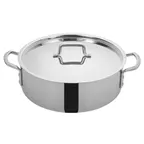 image of Winco TGBZ-14 Tri-Gen™ Brazier, 14 Qt., 14" Dia. X 7-1/4"H, Round