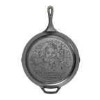 image of Lodge L12SKDLY Cast Iron Fry Pan 13-4/5" Dia., Clear Blue, Oven & Grill Safe, Induction Ready