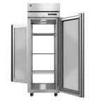 image of Hoshizaki HC1A-FGE-FGE Heated Pass-Thru Holding Cabinet, 27.5"W x 35.75"D, 3 Shelves, Stainless Steel