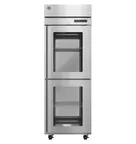 image of Hoshizaki HC1A-HGE-HGE Heated Holding Cabinet, Pass-Thru, 27.5"W x 35.75"D, 3 Shelves, Glass Doors, 115V