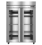 image of Hoshizaki HC2A-FGE 2-Section Heated Holding Cabinet, 55"W x 33.5"D, Stainless Steel, 6 Wire Shelves, ENERGY STAR