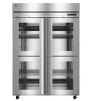 image of Hoshizaki HC2A-HGE 2-Section Heated Holding Cabinet, 55"W x 33.5"D, Stainless Steel, 6 Shelves, ENERGY STAR