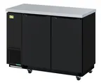 image of RefrigerationX XBB-24-48SB-N6 Bar Cooler 49-1/8"W x 24-1/2"D x 35-3/8"H 12.2 cu.ft Black Steel LED