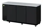 image of RefrigerationX XBB-24-72SB-N6 Cooler, 72"W x 24"D x 35"H, 20.62 Cu.Ft, 3‑Door Stainless, R‑600a