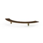 image of Steelite MGCIAF01WBXX 76" Buffet Extension Shelf, Half Round, Bengali Mango Wood BHP Laminate Top, Brushed Brass Legs