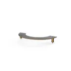 image of Steelite MGCIAF02GBXX 53" Buffet Table, Grey Slate BHP Laminate, Bamboo Core, Brushed Brass Legs
