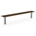 image of Steelite MGCIAF04WSXX Modular Classic Buffet Table, 71" Wide, 9.5" Deep, 12.5" High, Laminated Wood Top, Brushed Stainless Steel