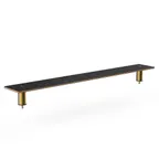 image of Steelite MGCIAF05MBXX 71" Buffet Table, Nero Marquina Marble BHP Laminate, Bamboo Core, 9-1/2"D x 6-1/2"H