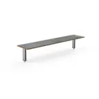 image of Steelite MGCIAF06GSXX 71" Buffet Table, Grey Slate Laminate Top, Brushed Stainless Steel Frame