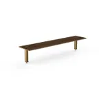 image of Steelite MGCIAF06WBXX 71" Buffet Table, Rectangular, Laminated Wood, Brushed Brass, 14.5"D x 12.5"H