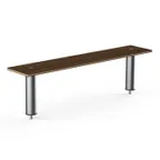 image of Steelite MGCIAF07WSXX 47" Buffet Table, 9-1/2"D x 12-1/2"H, Bengali Mango Wood Top, Brushed Stainless Steel