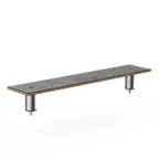 image of Steelite MGCIAF08GSXX 47" Buffet Table, Grey Slate Laminate Top, Brushed Stainless Steel, 9-1/2"D x 6-1/2"H