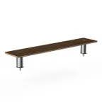 image of Steelite MGCIAF08WSXX 47" Buffet Table, Bengali Mango Wood Top, Brushed Stainless Steel, 9-1/2"D x 6-1/2"H
