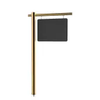 image of Steelite MGCIAM01XBXX Modular Buffet Sign Post, 32" x 3" x 59"H, Brushed Brass, Stainless Steel, Knockdown