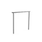 image of Steelite MGCIAM02XSXX Modular Arch Rack Buffet Table, 71" W, 3" D, 61" H, Brushed Stainless Steel