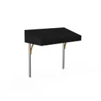 image of Steelite MGCIAM03XSBX 71" Buffet Table, 33-1/2"D x 61"H, Stainless Steel, Brushed Finish, Knockdown, Black Cordura Canopy