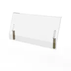 image of Steelite MGCIAN09XBXX Buffet Table, 71"W, 35-1/2"H, Acrylic Shield, Brushed Brass
