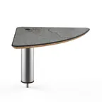 image of Steelite MGCIAY12GSXX 17"x17"x12.5"H Grey Slate Laminate Buffet Table with Bamboo Core and Brushed Stainless Steel