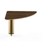 image of Steelite MGCIAY12WBXX 17x17x12.5in Bengali Mango Wood Buffet Table, Brushed Brass, Laminated Wood