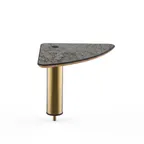 image of Steelite MGCIAY13GBXX 14x14x12.5in Grey Slate BHP Laminate Buffet Table with Brushed Brass