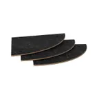 image of Steelite MGCILX01MXXX Modular Buffet Table Set, 29" Triangular, Nero Marquina Marble BHP Laminate Top, Brushed Stainless Steel
