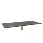 image of Steelite MGCITB01GBXX 71" x 29-1/2" Grey Slate BHP Laminate Buffet Table with Brushed Brass Segment