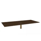 image of Steelite MGCITB01WBXX 71" x 29.5" Rectangular Buffet Table, Bengali Mango Wood BHP Laminate Top with Bamboo Core, Brushed Brass Segment