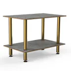 image of Steelite MGCMDX02GBXF 2-Tier Buffet Table, 47"W x 29.5"D x 35"H, Grey Slate BHP Laminate Top