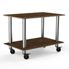 image of Steelite MGCMDX02WSXW 2-Tier Buffet Table, 47" x 29.5", Bengali Mango Wood BHP Laminate Top