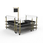 image of Steelite MGCMLB03GBXW 3-Tier Modular Chilled Salad Station, 100x100x94, Grey Slate BHP Laminate, Stainless Steel Tops