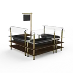 image of Steelite MGCMLB03WBXF 3-Tier Buffet Station, 100x100, Laminated Wood, Chilled Salad Station