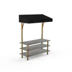 image of Steelite MGCMLB10GBBF Mogogo Buffet Solutions Modular Classic Canopy Unit, 71" x 29.5" x 96", Nero Marquina BHP Laminate Top
