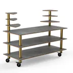 image of Steelite MGCMLB11GBXW 71" Configurable Buffet Table, 3-Tier, Grey Slate BHP Laminate Top, 54"H
