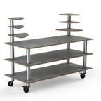 image of Steelite MGCMLB11GSXW 71" Configurable Buffet Table, 3-Tier, Grey Slate BHP Laminate Top, 54"H