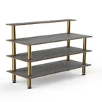 image of Steelite MGCMLB13GBXF Mogogo Buffet Solutions Modular Classic Plus 3-Tier 71" x 29-1/2" x 47"H Rectangular Grey Slate BHP Laminate Top