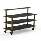 image of Steelite MGCMLB13MBXW Mogogo Buffet Solutions Modular Classic Plus 3-Tier 71" x 29-1/2" x 47"H Rectangular with Back Shelf