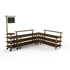 image of Steelite MGCMLB14WBXW Configurable Buffet Table, 130"W x 100"D x 95"H, Mogogo, Canopy Style, Mixed Materials, Modular Design