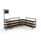 image of Steelite MGCMLB14WSXW 130"W Configurable Buffet Table, 100"D, 95"H, Mogogo Canopy Style, Mixed Materials, Brown Finish