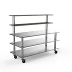 image of Steelite MGCMLC04MSXW 71" Configurable Buffet Table, 5-Tier, Stainless Steel, Nero Marquina Marble BHP Laminate