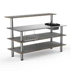 image of Steelite MGCMLC05GSXF 71" Configurable Buffet Table, 4-Tier, 40"D, Stainless Steel Top, Grey Slate BHP Laminate